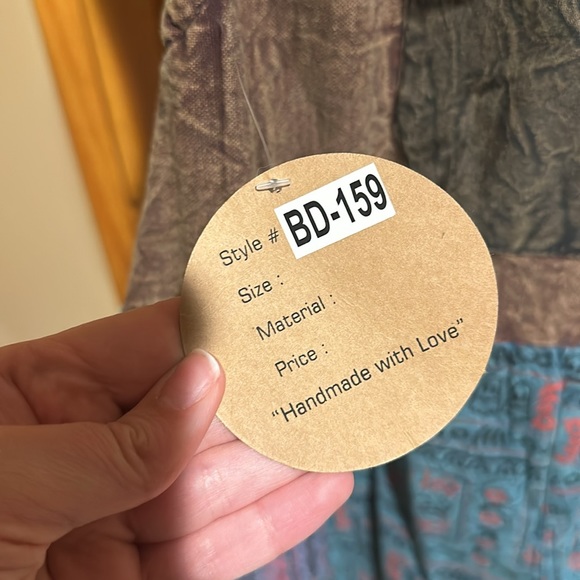 Kala Imports Patchwork Hippy Jumpsuit / Overalls Handmade in Nepal One Size NEW - Picture 10 of 12